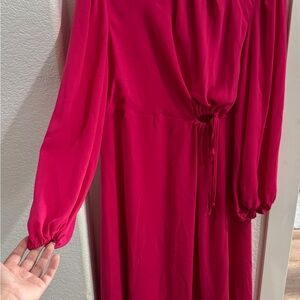 CABI Vibrant Pink Long Sleeve ‘Delight Dress’
